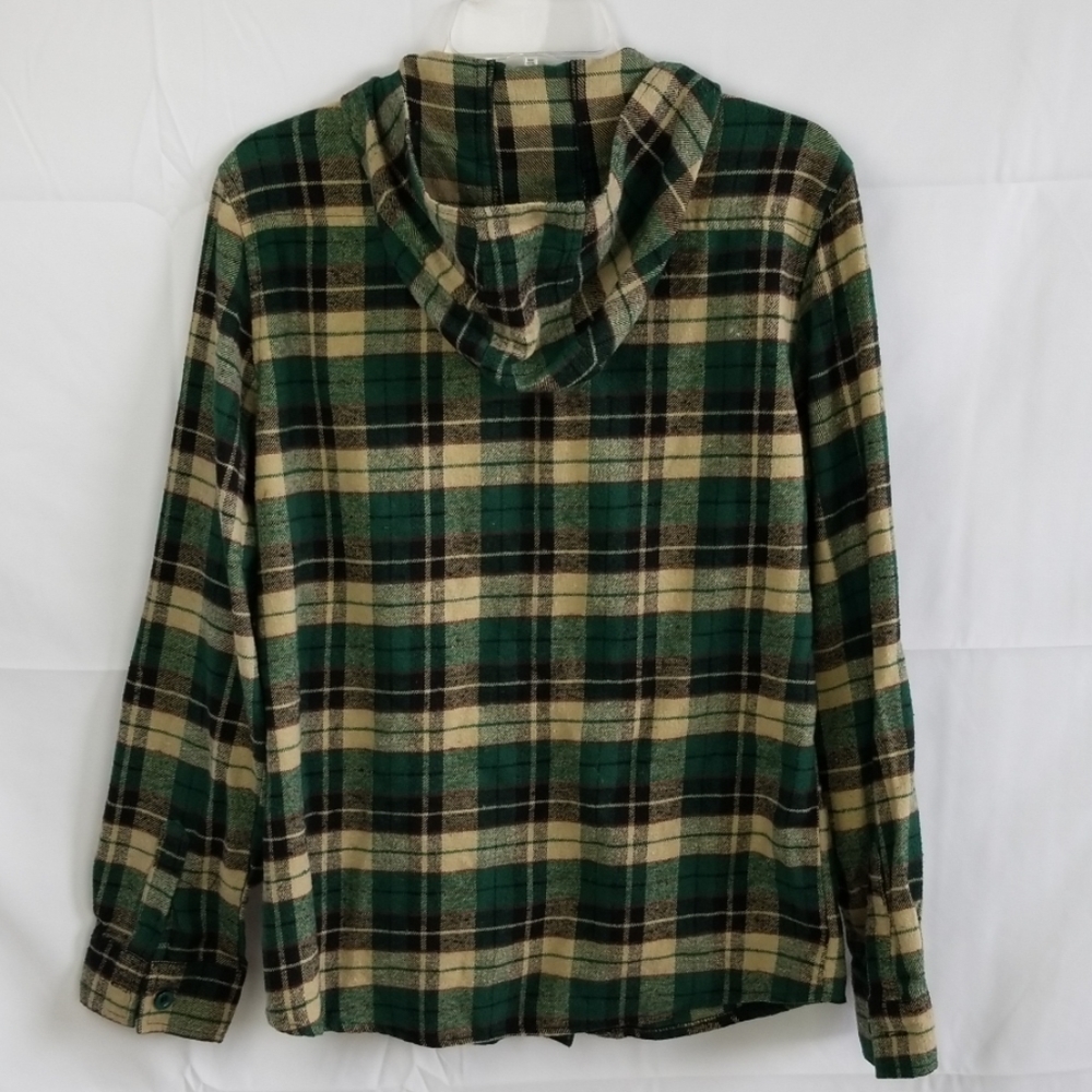 🍓 Plaid Hoodie Button Down Sweater Shirt